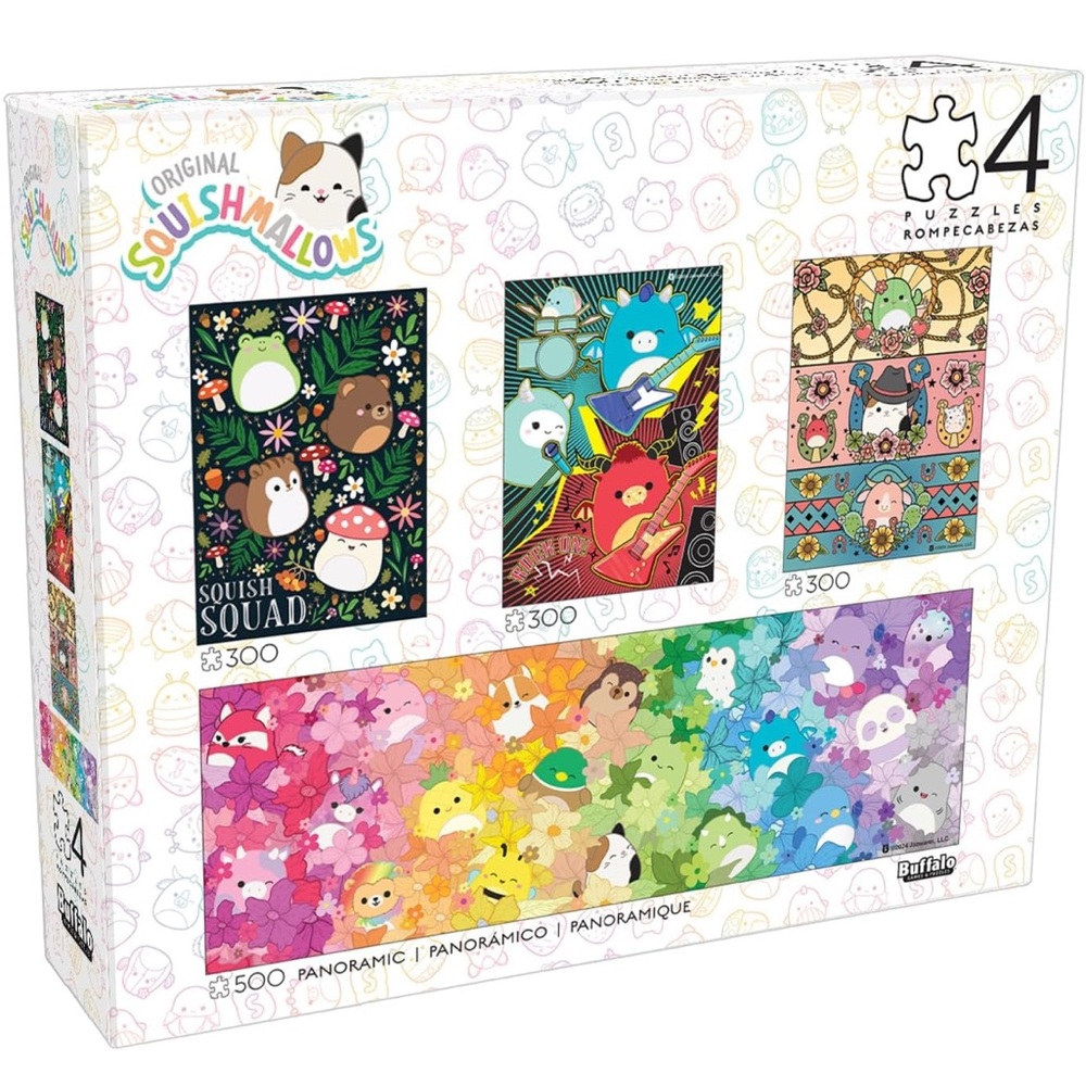 Buffalo Games - Squishmallows - 4 X 1 Squish Multipack Jigsaw Puzzles